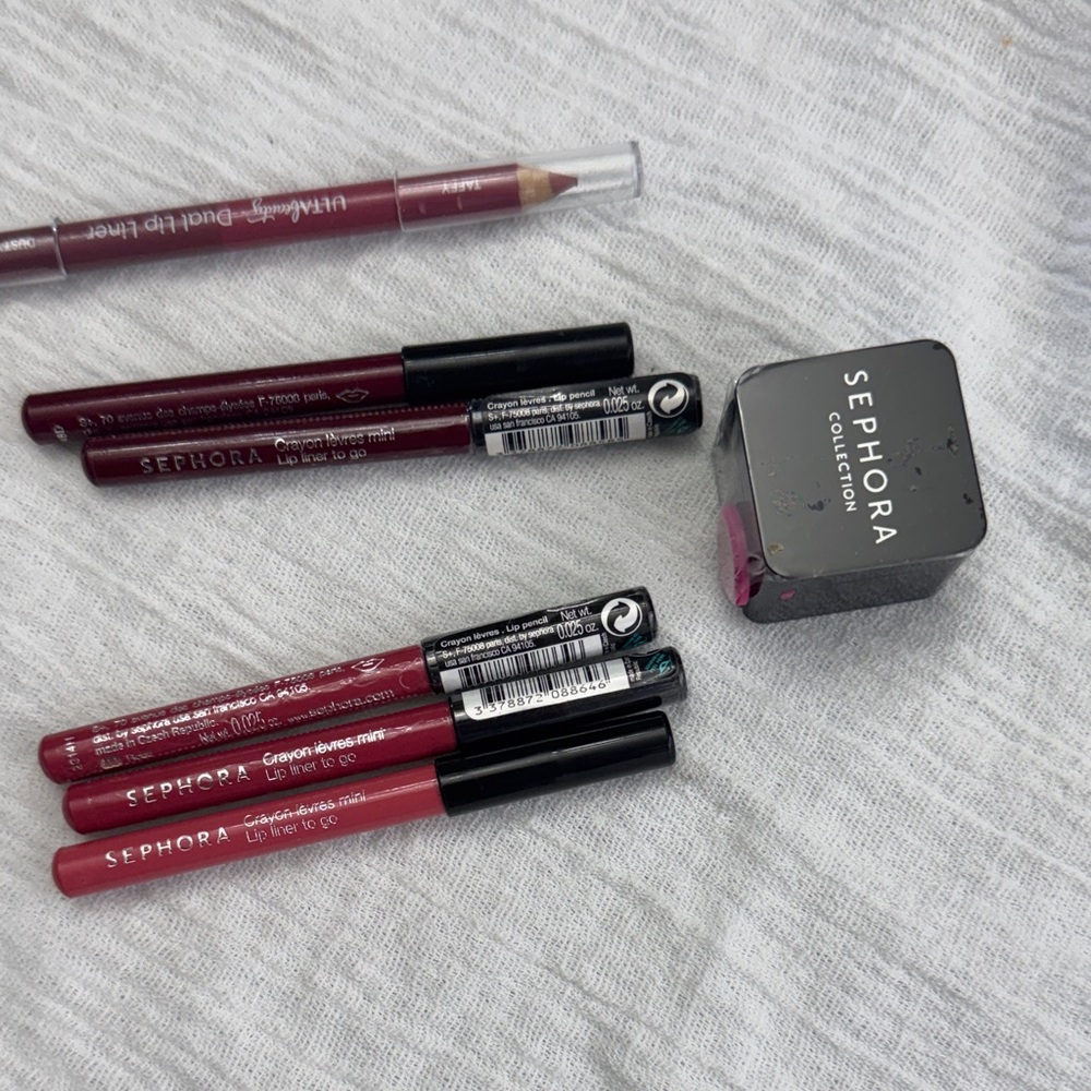 Sephora Lip Liner Collection with Sharpener - Red and Pink Shades
